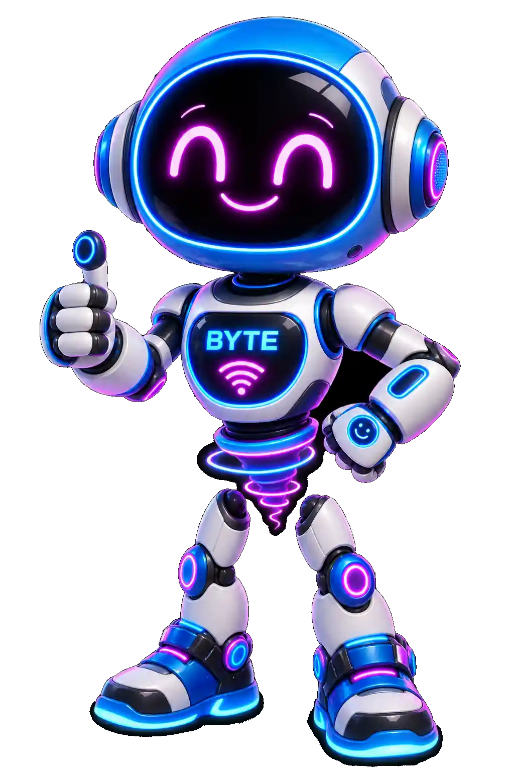 Byte hovering beside Sam, ready to guide
